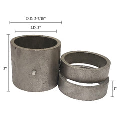 Pipe Hinge Sleeves – Bare Steel with Collars & Grease Zerk