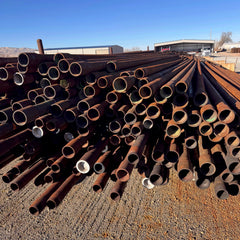 3.5 inch drill pipe in a pile