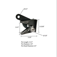 Gravity Gate Latch 1 3/4"- Mill Finish