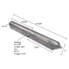 Bullet Hinges - With Steel Pin & Grease Zerk