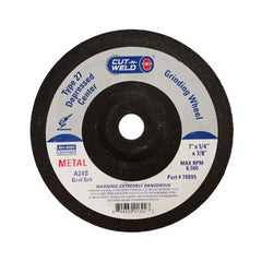 T27 Grind Wheel, Double Grit 7" X 1/4" X 7/8"