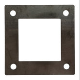 Square Plate 5 in x 3/16 in with 4 .400 in Square Holes for 3 in Square