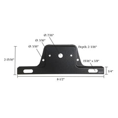License Plate Bracket/Black Metal