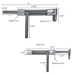 Lockable Bar Gate Latch (Left or Right)