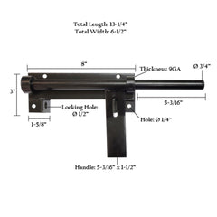 Lockable Bar Gate Latches - Heavy-Duty, Weld-On or Screw-On Options