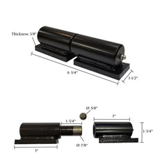 Barrel Hinge with Plate & Grease Zerk