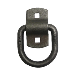 Black metal ring with a square hole on a white background