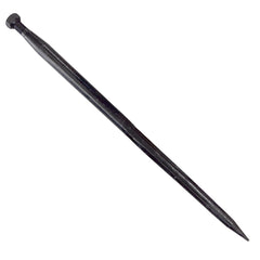 Black metal spear on a white background