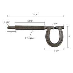 Horseshoe Spring Gate Latch | Heavy-Duty Livestock & Ranch Gate Hardware