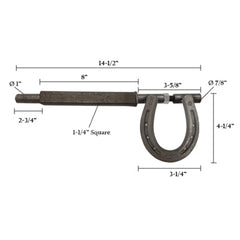 Horseshoe Spring Gate Latch | Heavy-Duty Livestock & Ranch Gate Hardware