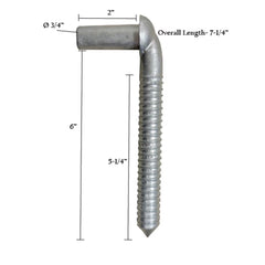 Lag Hinge Pins – Bare or Zinc Plated | HD Gate Hardware