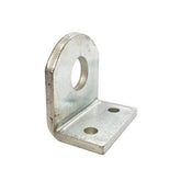 Metal corner bracket on a white background