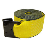 Winch Straps – Flat Hooks | 4" x 30' Heavy-Duty Tie-Down Strap (16,200 lb Break Strength)