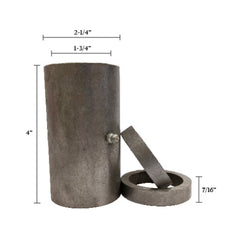 Pipe Hinge Sleeves – Bare Steel with Collars & Grease Zerk