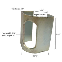 Gate Striker Plate - Galvanized | Weld-On Latch Receiver