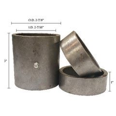 Pipe Hinge Sleeves – Bare Steel with Collars & Grease Zerk