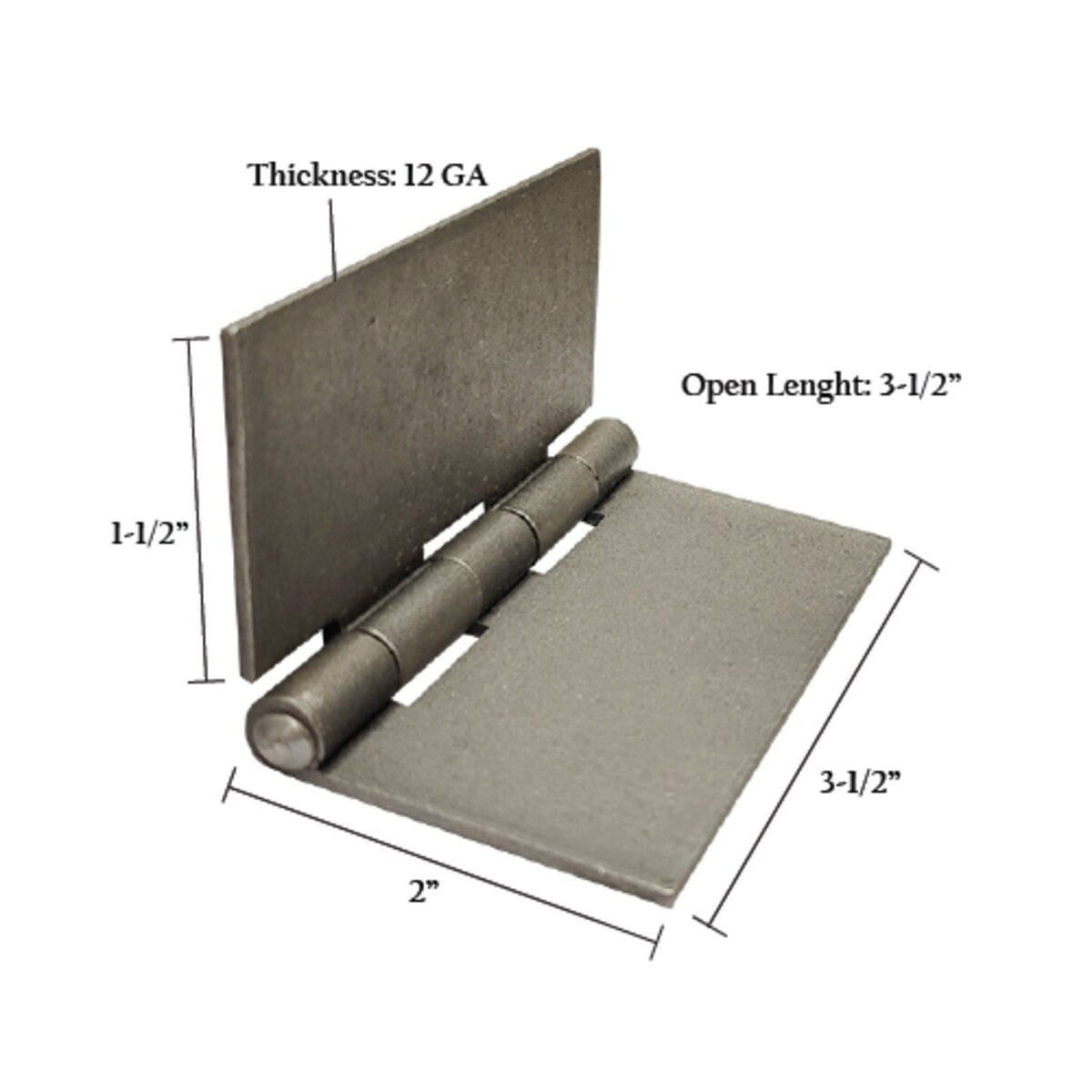 Flat Hinges – Weld-On Steel Hinges in Multiple Sizes