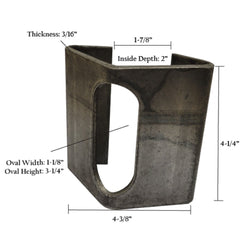 Bare Gate Striker Plate – 3/16″ Thick Steel (Weld-On)