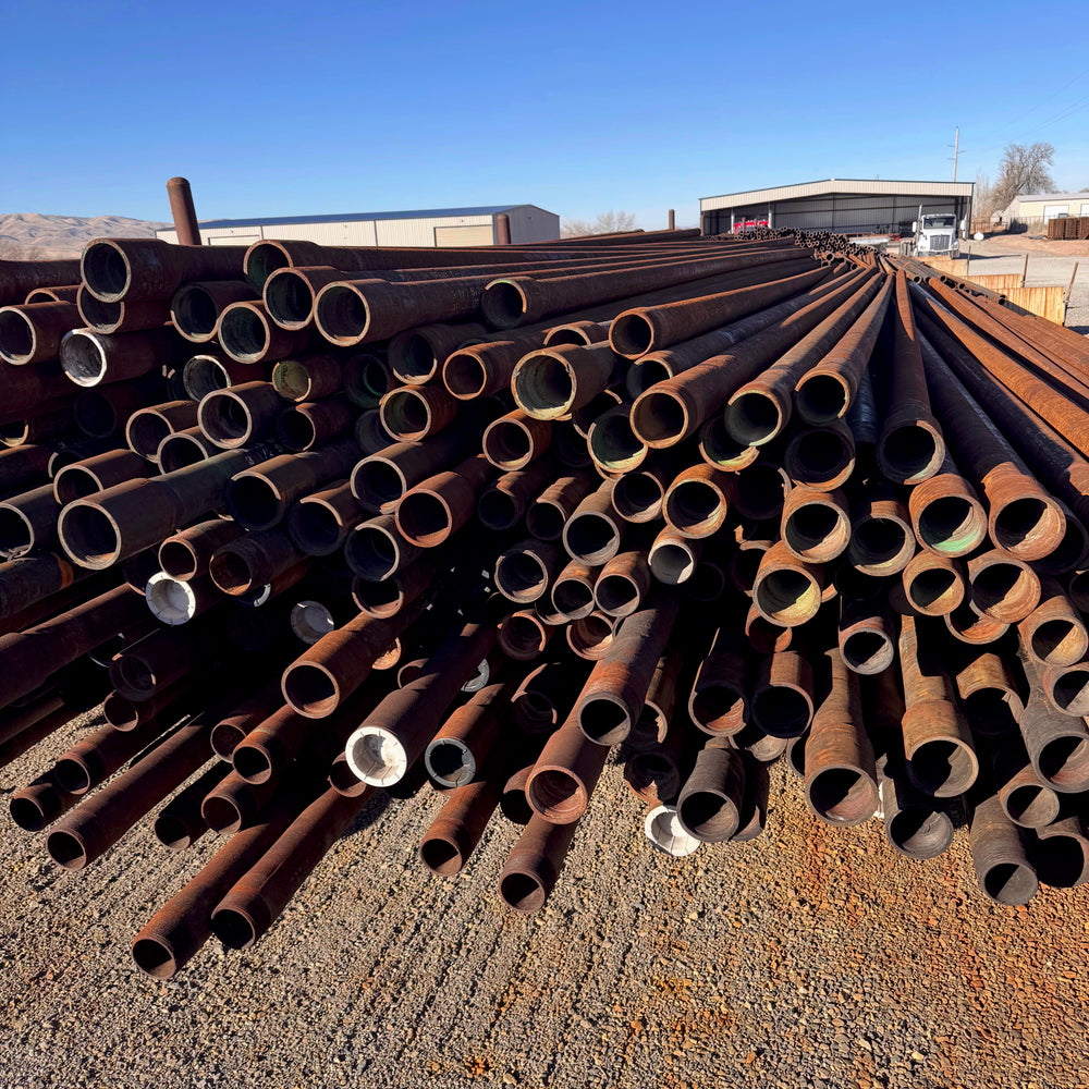 3.5 inch drill pipe in a pile