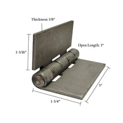 Flat Hinges – Weld-On Steel Hinges in Multiple Sizes