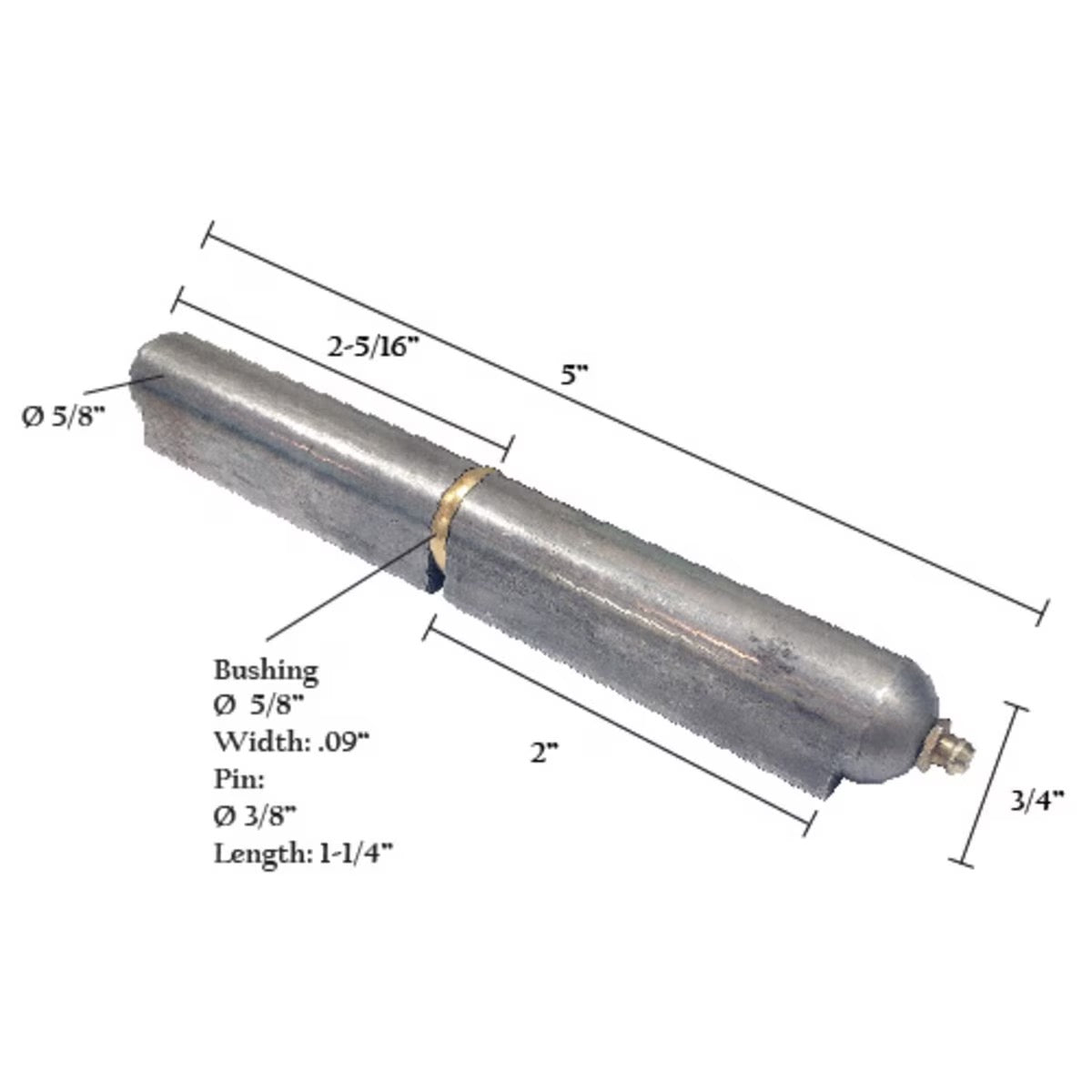 Bullet Hinges – With Washer & Grease Zerk