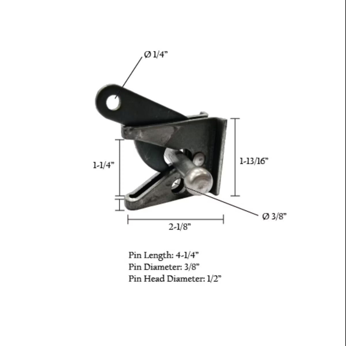 Gravity Gate Latch 1 3/4"- Mill Finish