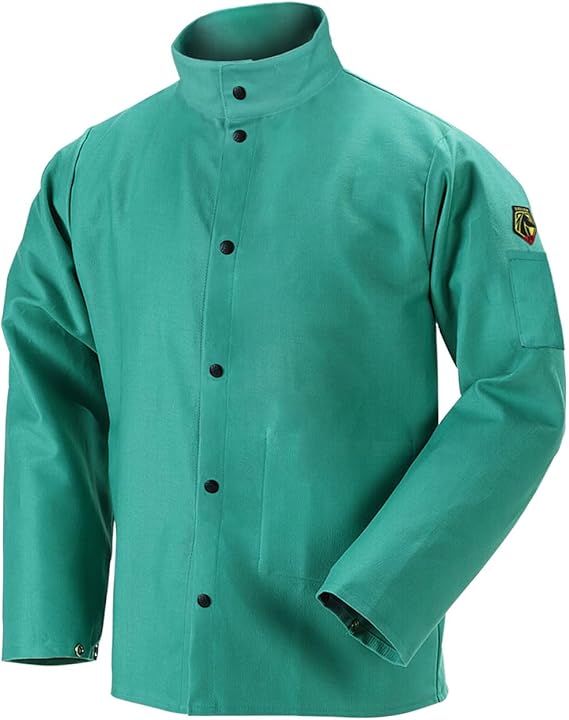Black Stallion 9oz FR Cotton Green Welding Jacket 30"