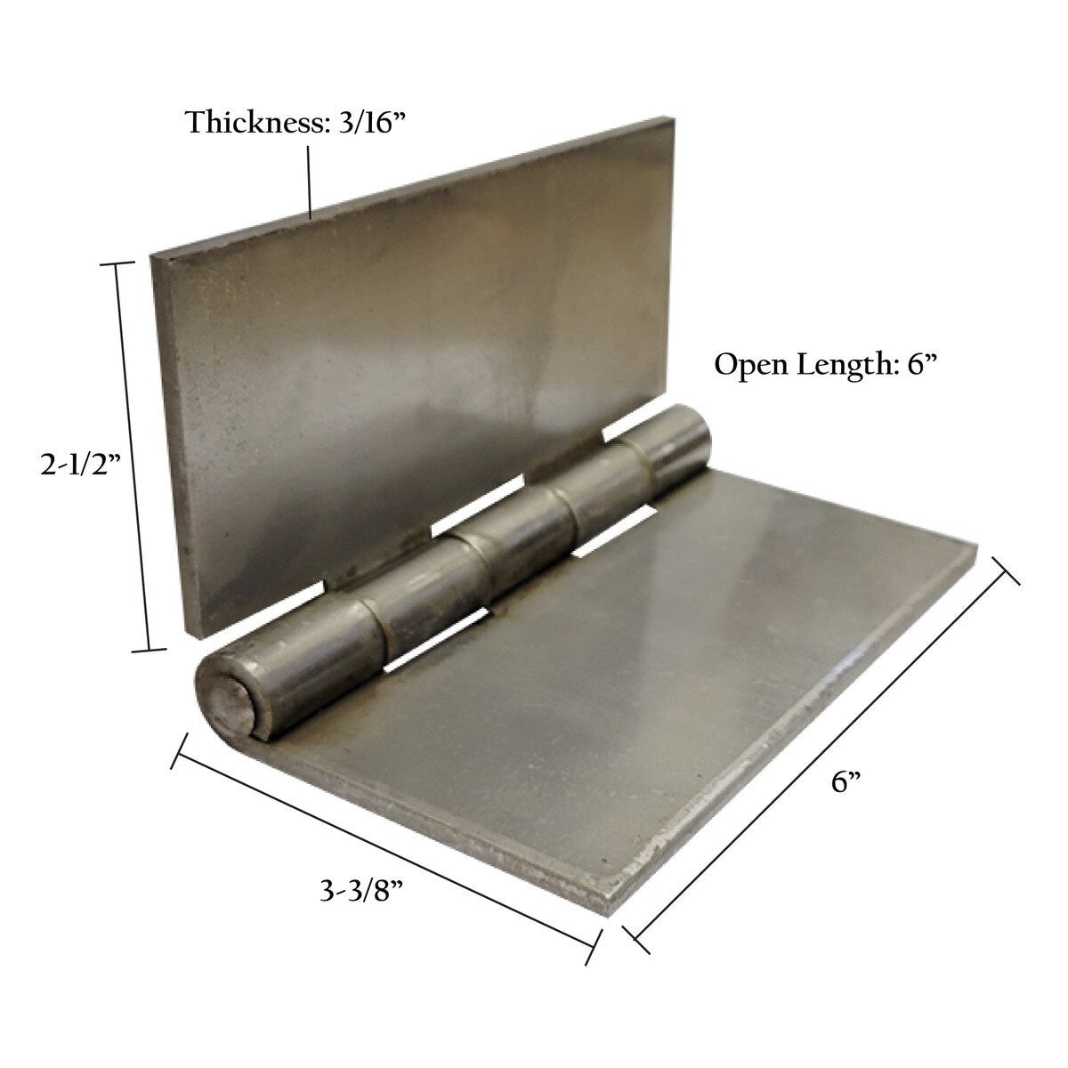 Flat Hinges – Weld-On Steel Hinges in Multiple Sizes