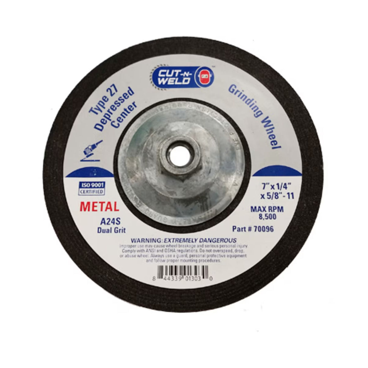 T27 Grind Double Grit 7" X 1/4" X 5/8" -11