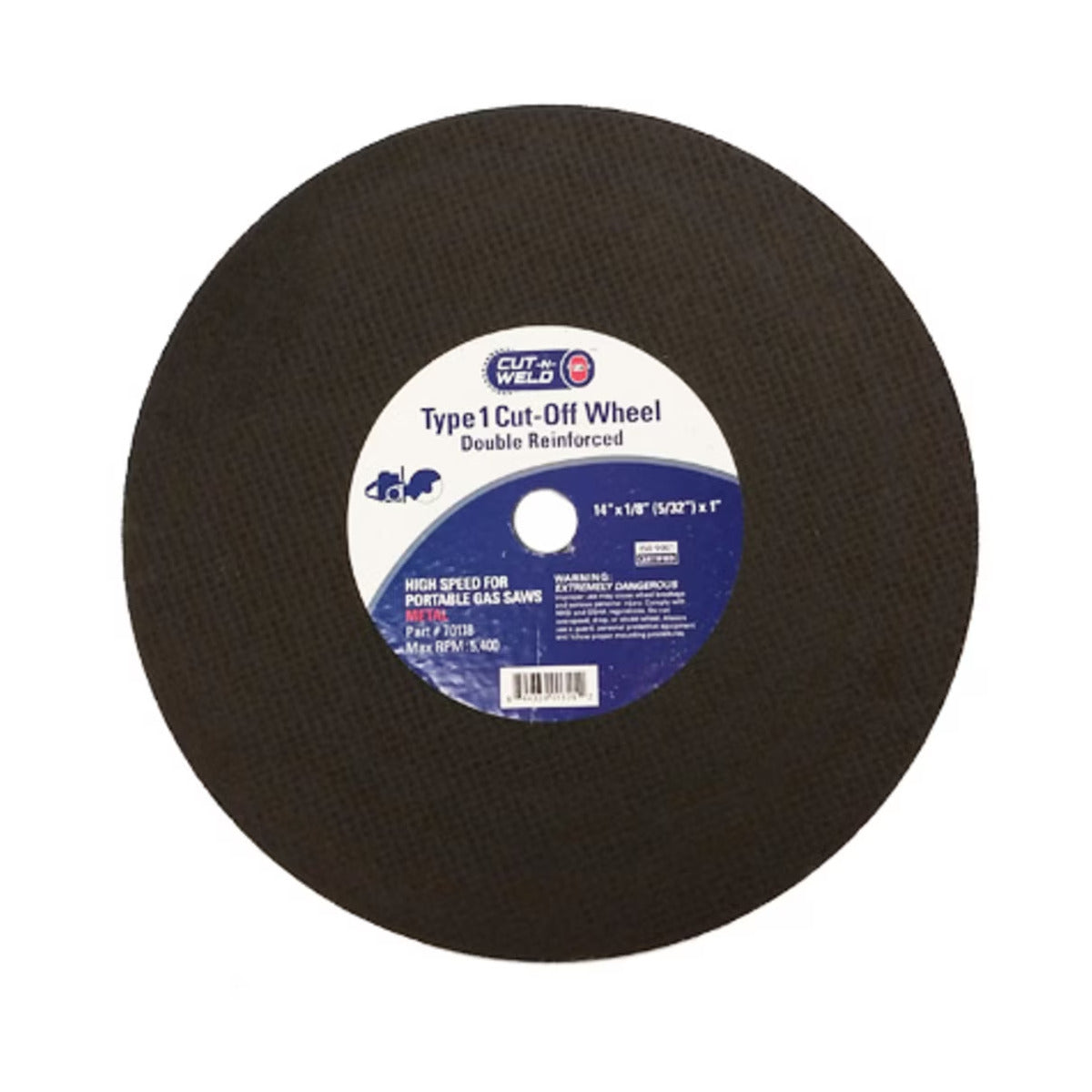 T1 Cut-Off Wheel for Gas Saw 14" X 1/8" X 1"