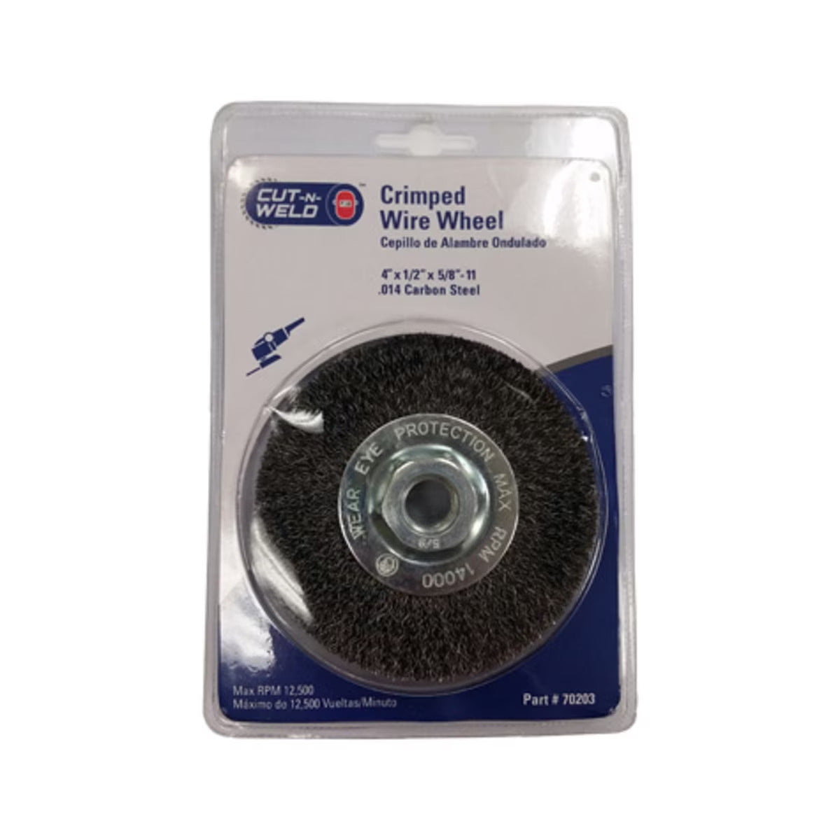 Crimped Wire Wheel 4" X 1/2" X 5/8" -11