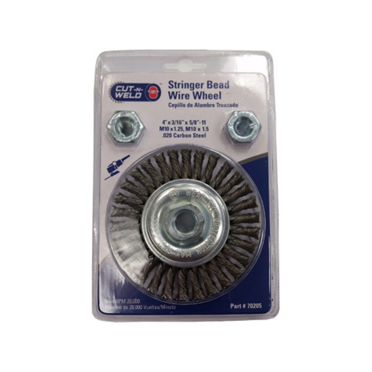 Stringer Bead Wire Wheel 4" x 3/16"