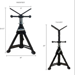 Folding Jack Stand With Vee Head