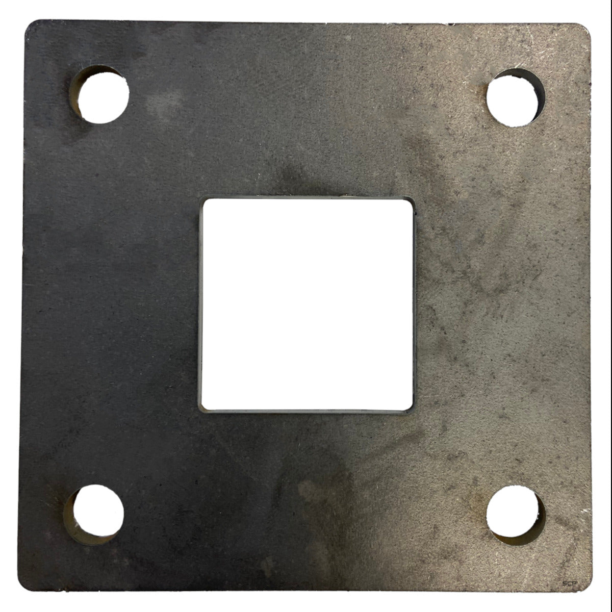 Square Plate 4" X 3/16" W/ 4 - .400" Sq Hole - Fits 1-1/2" Sq