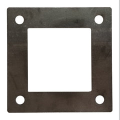 Square Plate 5 in x 3/16 in with 4 .400 in Square Holes for 3 in Square