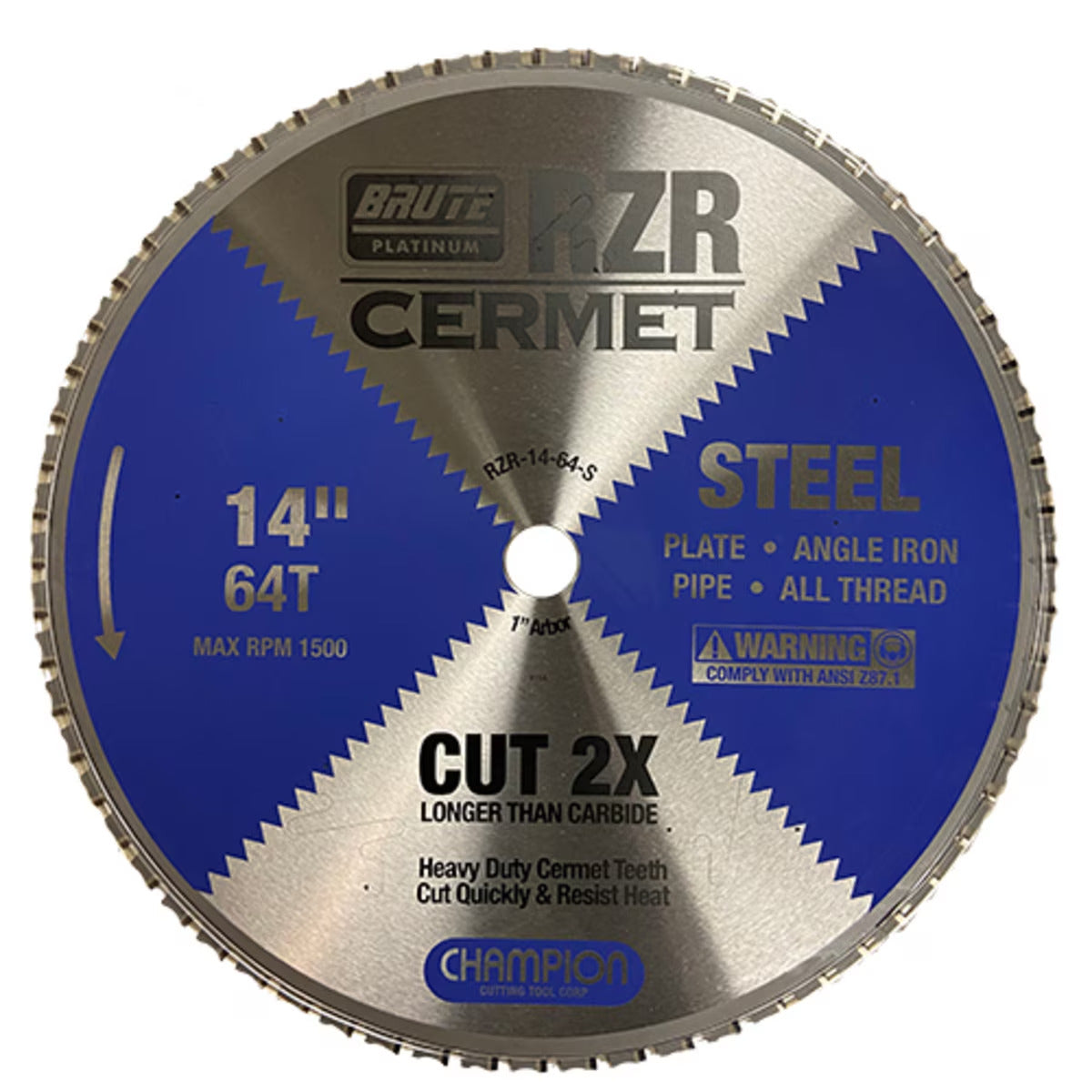 Cermet Circular Saw 14" X 64 Teeth X 1"