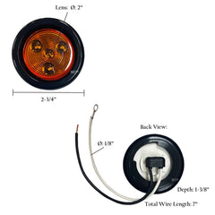 Trailer Light - 2" Round Marker Light