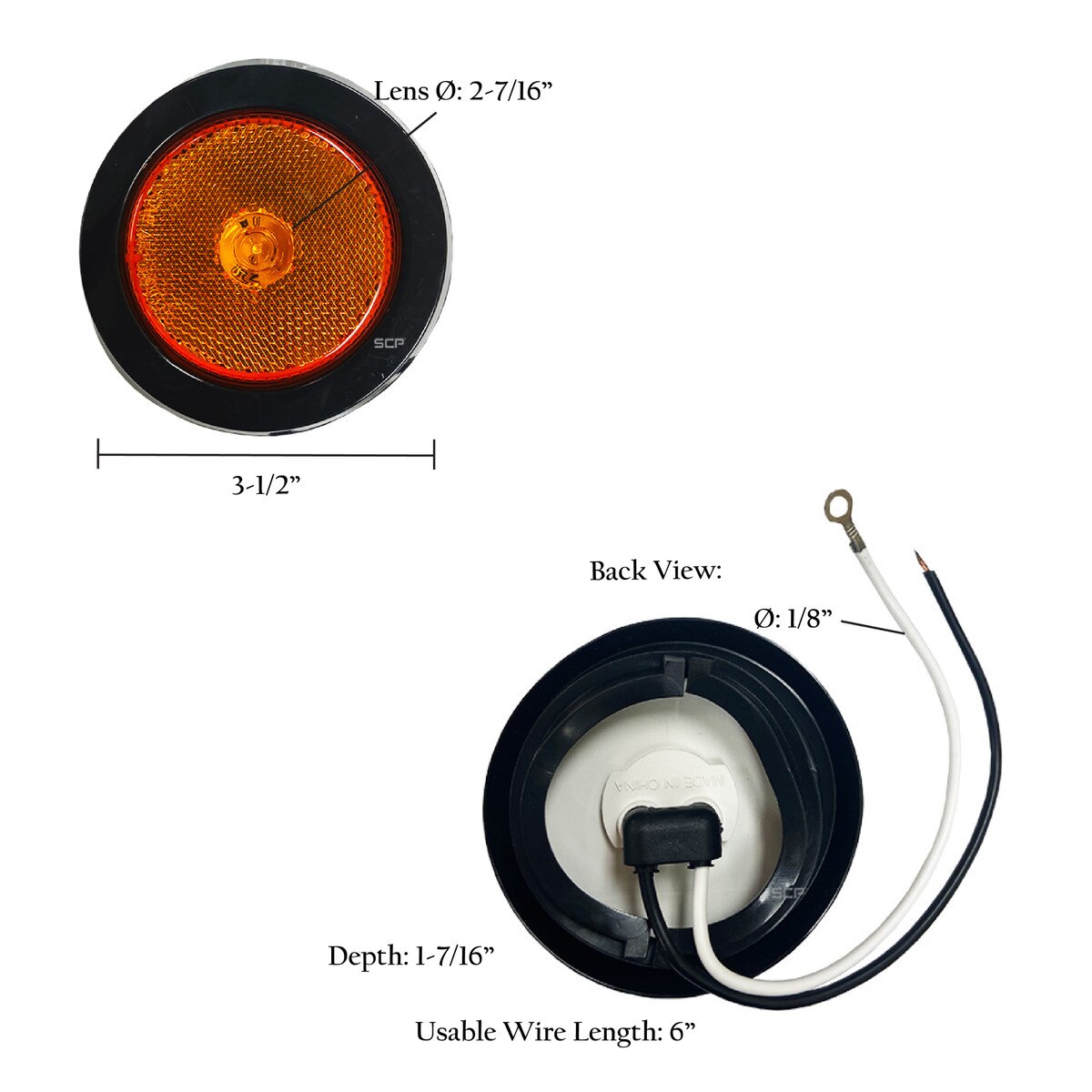 Trailer Light 2.5" Round Marker