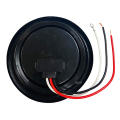 Trailer Light-4" Round Stop/Turn/Tail Light-Dark Red Lens/12 Red LEDs-Grommet & Plug