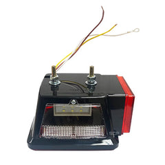Trailer Light-4" Square Stop/Turn/Trail/License Plate Light-Dark Red Lens/LEDs/Left Side