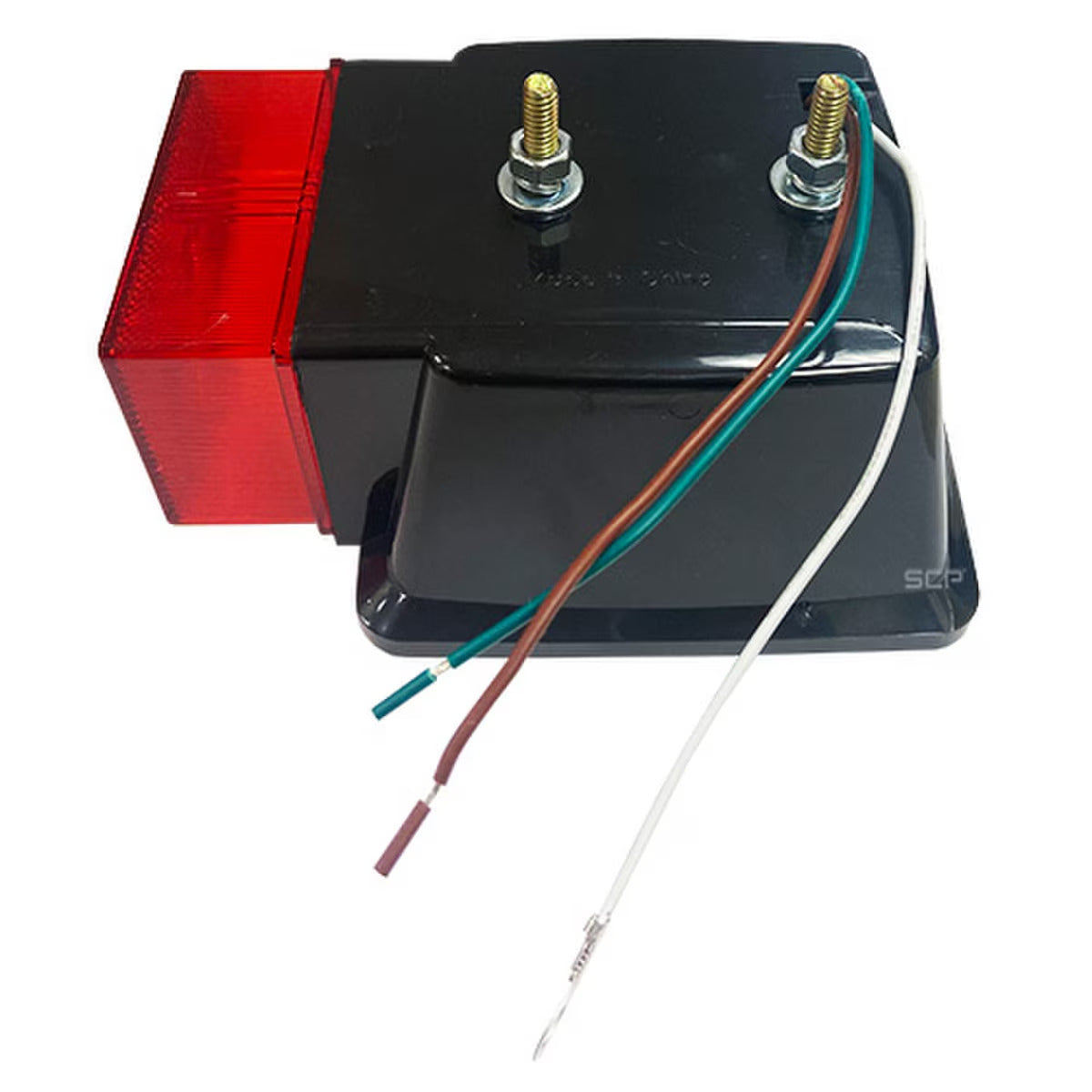 Trailer Light-4" Square Stop/Turn/Tail-Dark Red Lens/LEDs Small-Right Side