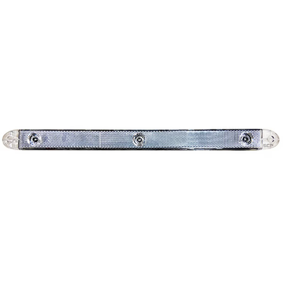 Trailer Light Bar-16" Slim Line LED ID w/Reflex Lens-3 Optic Circle Clear Lens/Red Lens