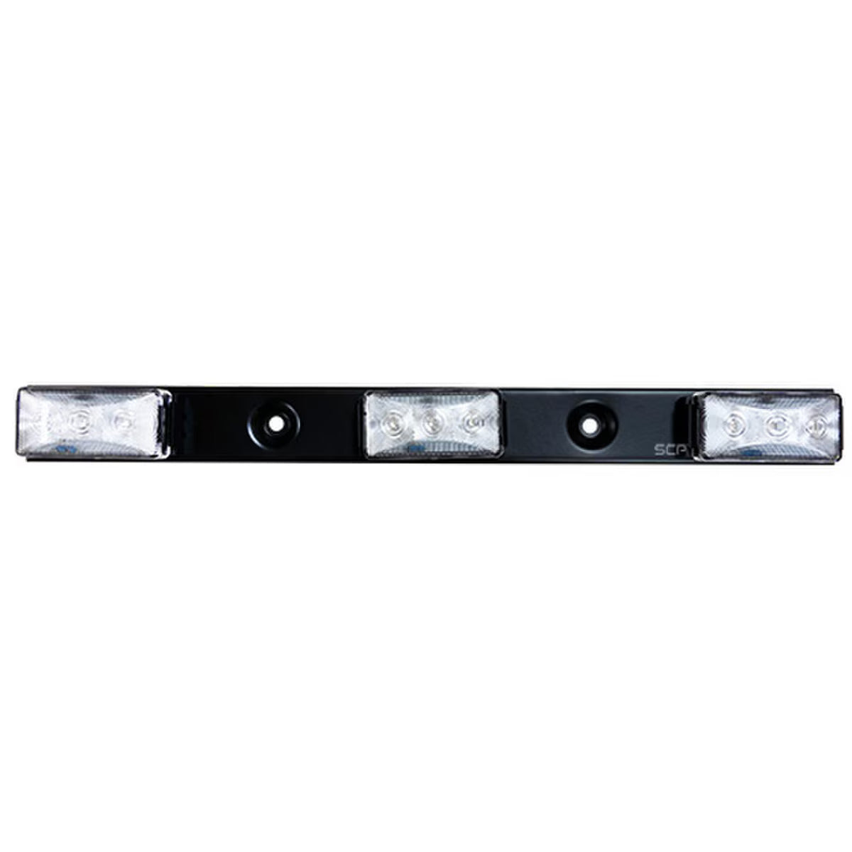 Trailer Light Bar-3 Light/Clear Lens-Metal Base