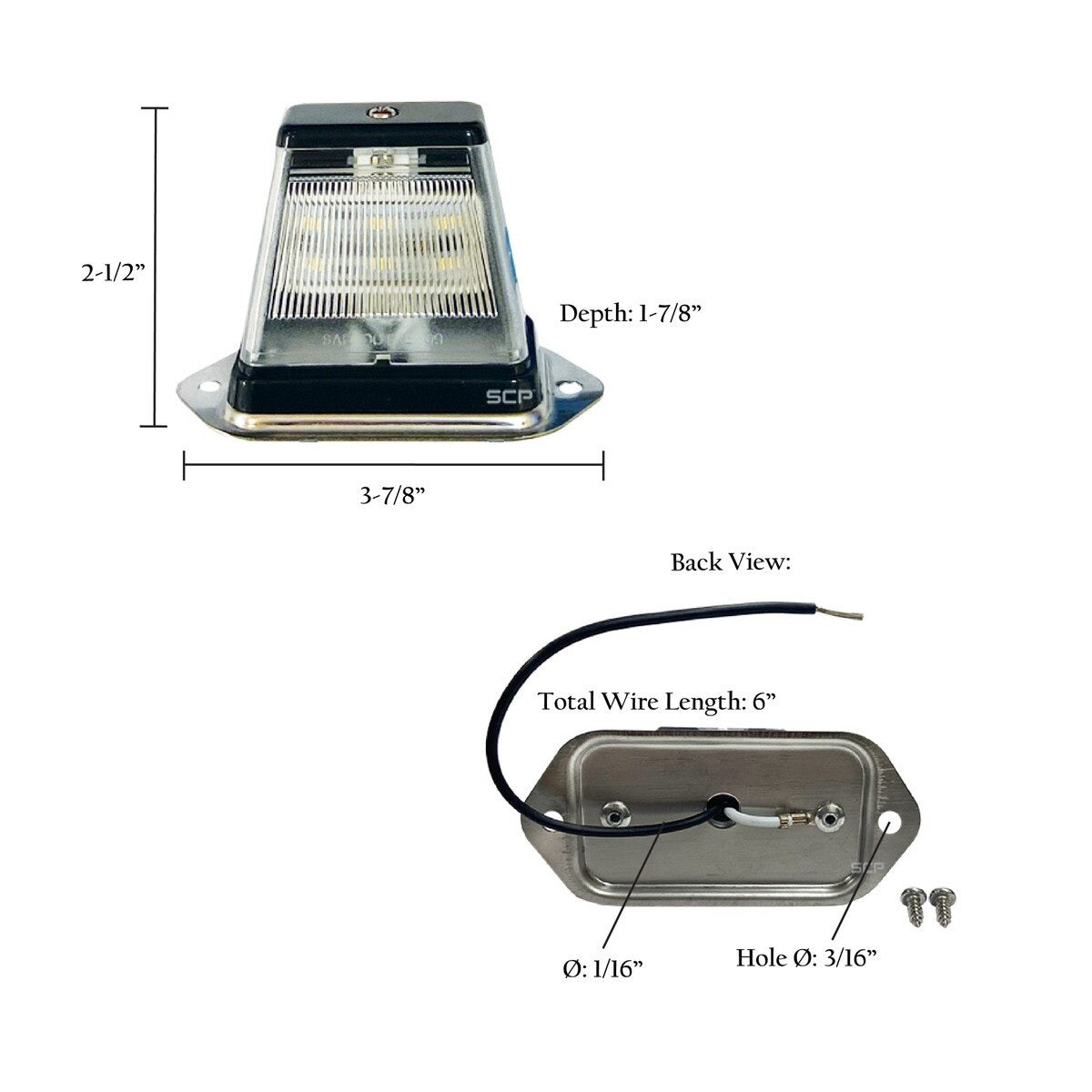 Trailer Light - License Plate Clear Lens