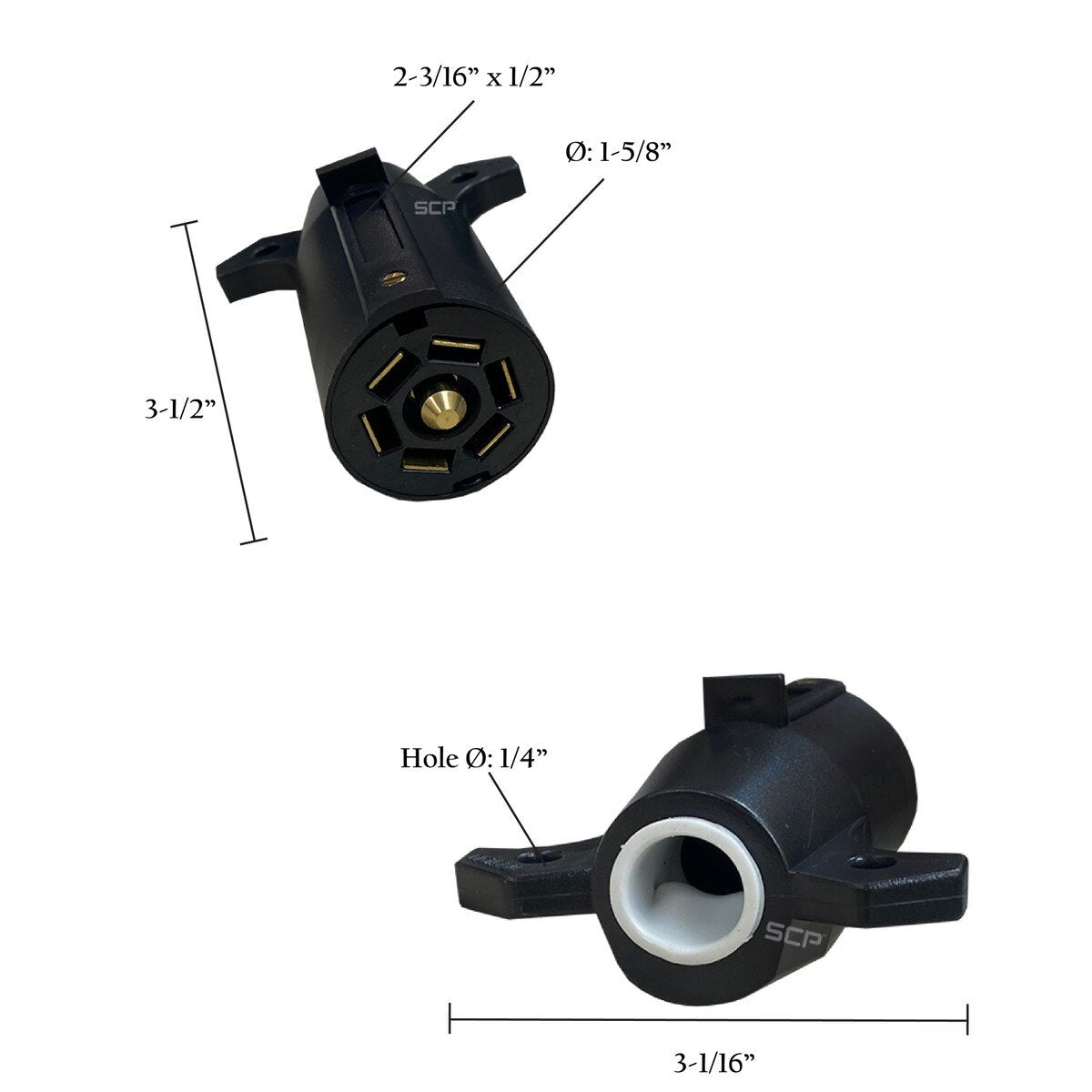 7-Way Plug - Trailer Side - Self Wire