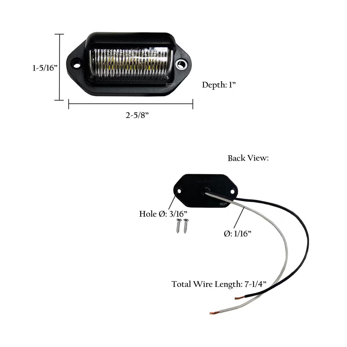 Trailer Light - License Plate