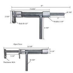 Lockable Bar Gate Latch (Left or Right)