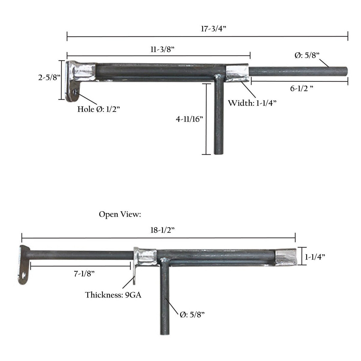 Lockable Bar Gate Latch (Left or Right)