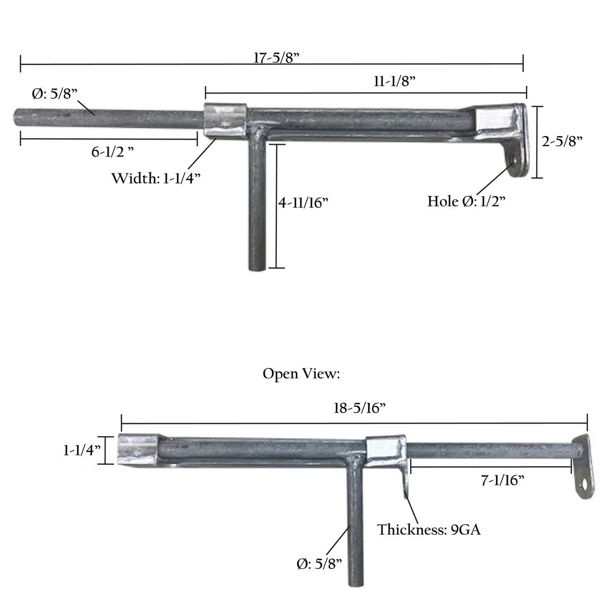 Lockable Bar Gate Latch (Left or Right)