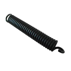 Black coiled spring on a white background